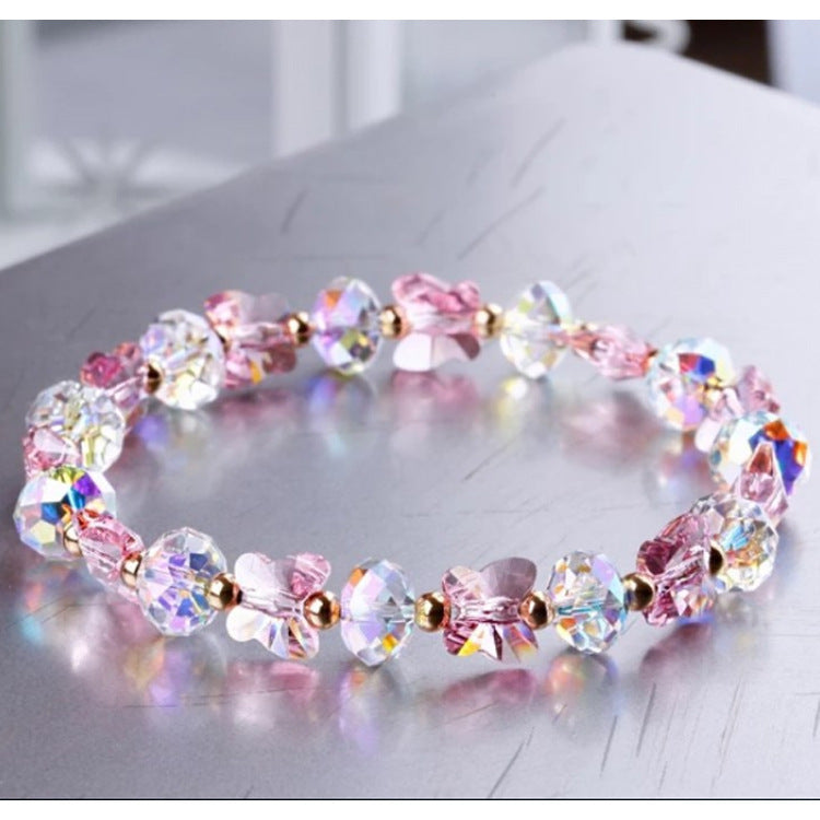 New Creative Diy Artificial Crystal Butterfly Bracelet