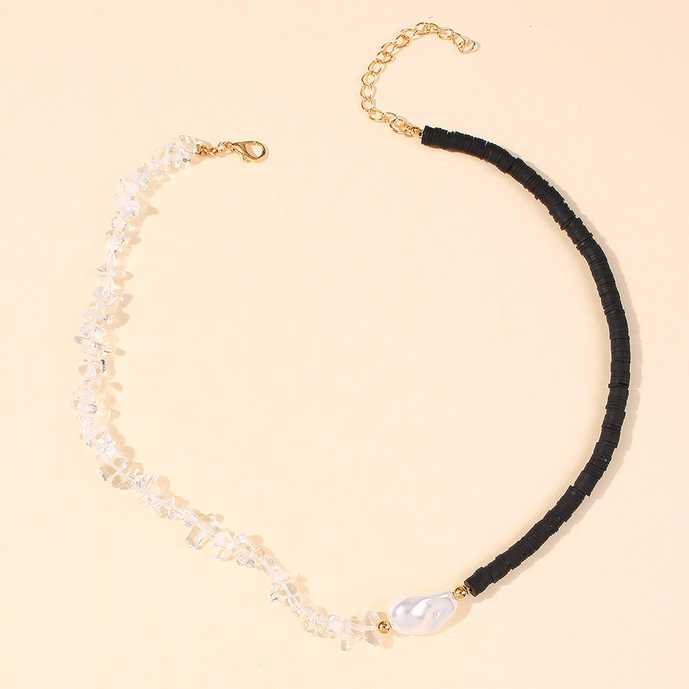 Artificial Crystal Pearl Woven Necklace