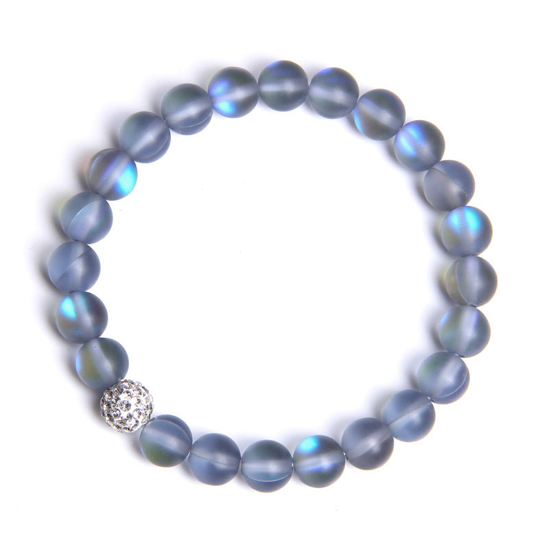 Frosted Purple Artificial Moonstone Bracelet Women