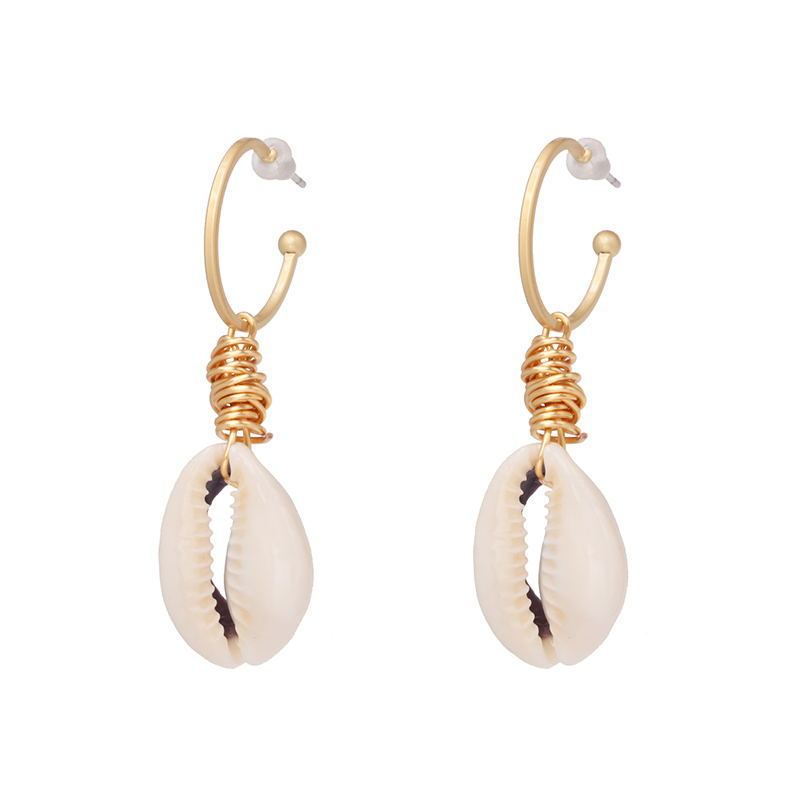 Circle Artificial Pearl Pendant Creative Temperament Retro Earrings