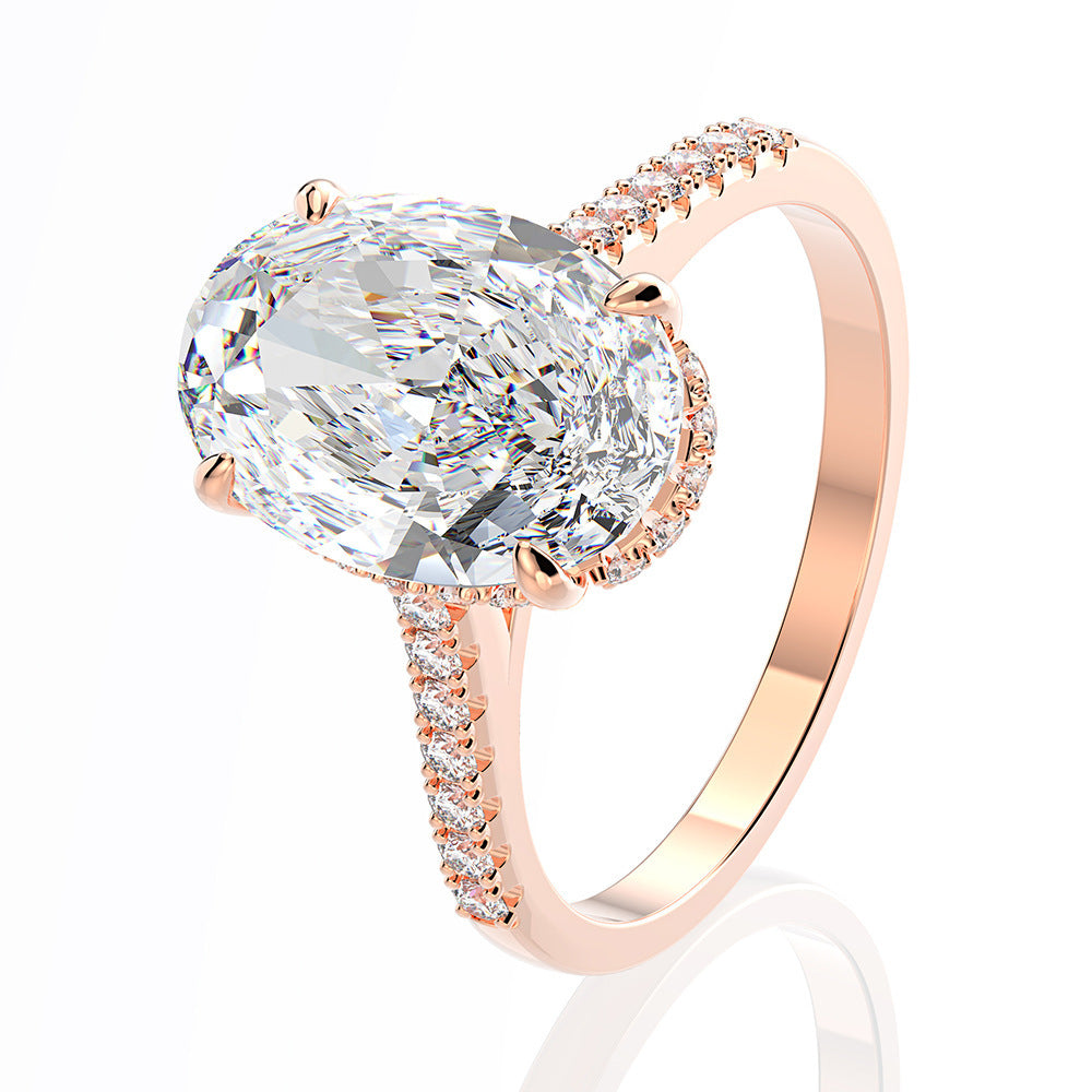 Artificial High Carbon Diamond Ring