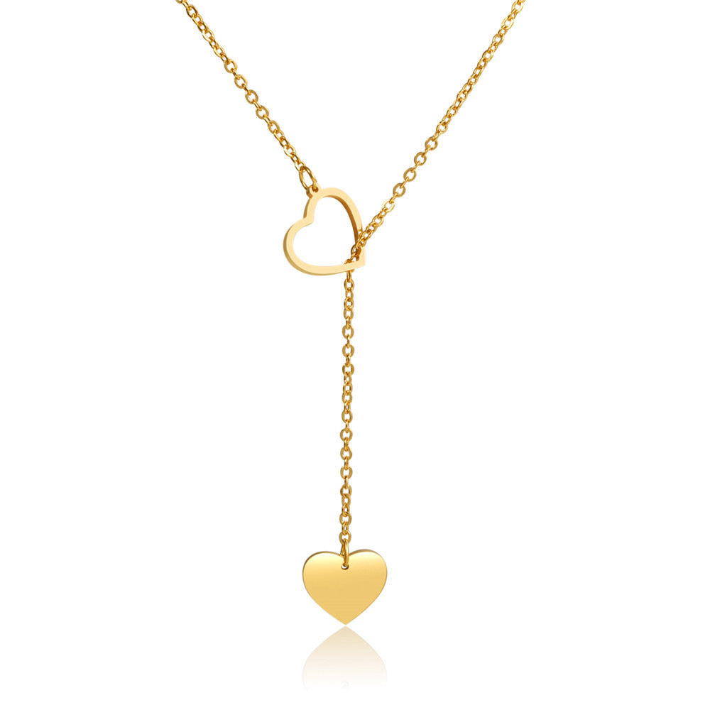 Creative Simple Heart Love Heart Pendant Women's Necklace