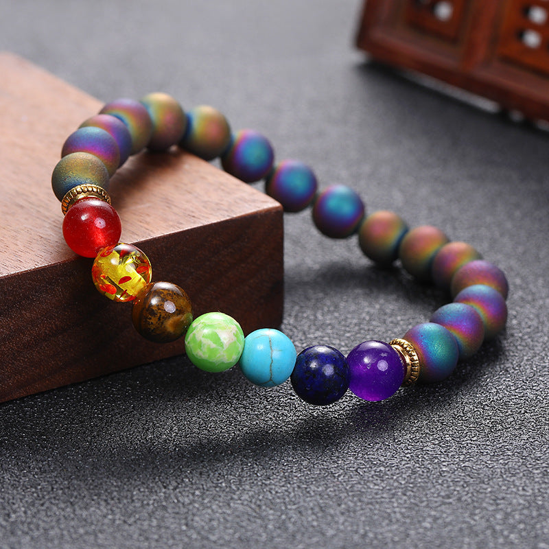 European And American Yoga Bracelet Accessories Jewellery Cross-border Amazon Jack Purcell India Agate Bracelet 8mm