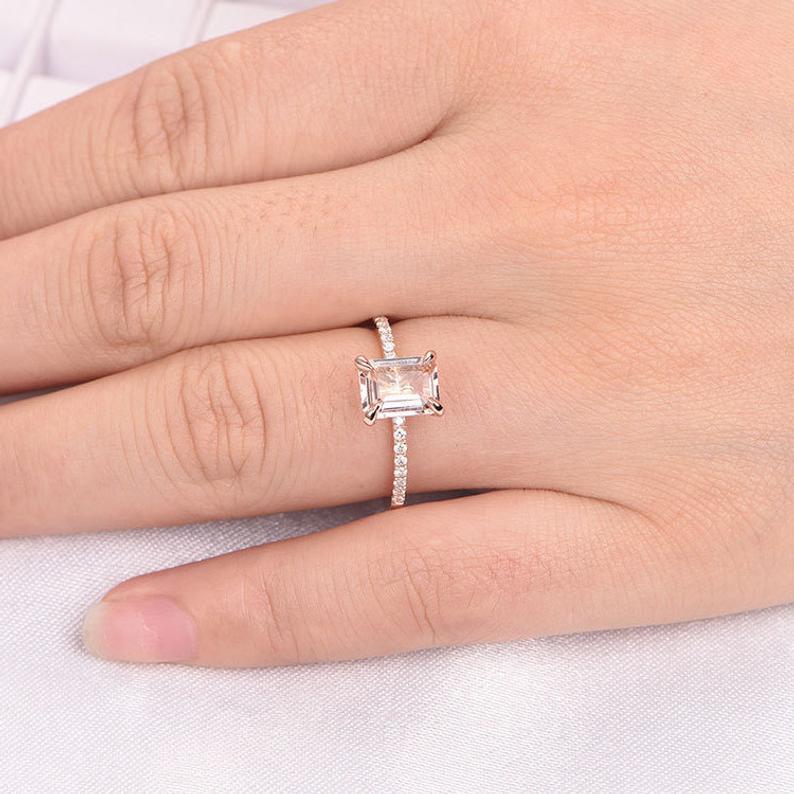 Women's Fresh Pink Artificial Diamond Ring