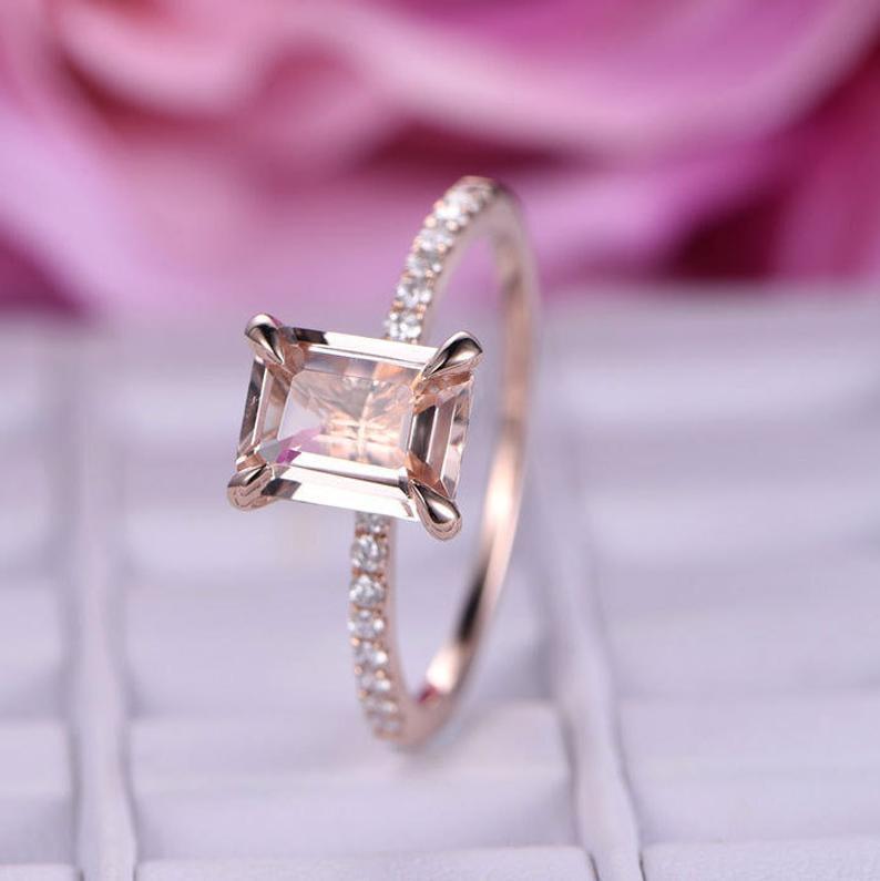 Women's Fresh Pink Artificial Diamond Ring