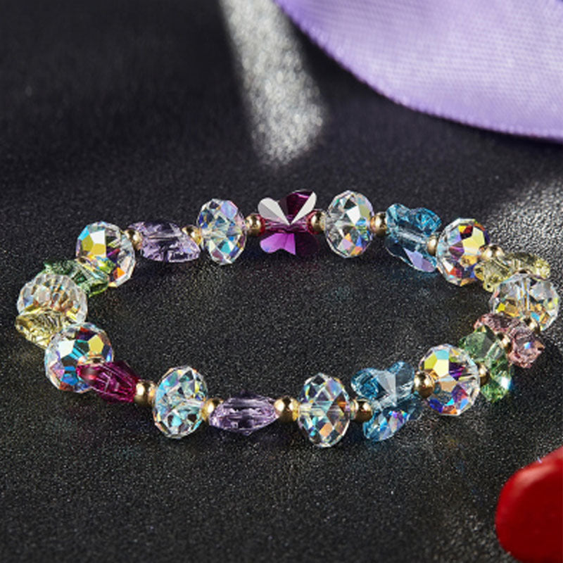 New Creative Diy Artificial Crystal Butterfly Bracelet