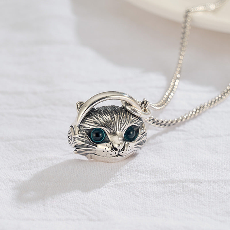 Cat Pendant Personalized Hip Hop Punk Hipster Necklace