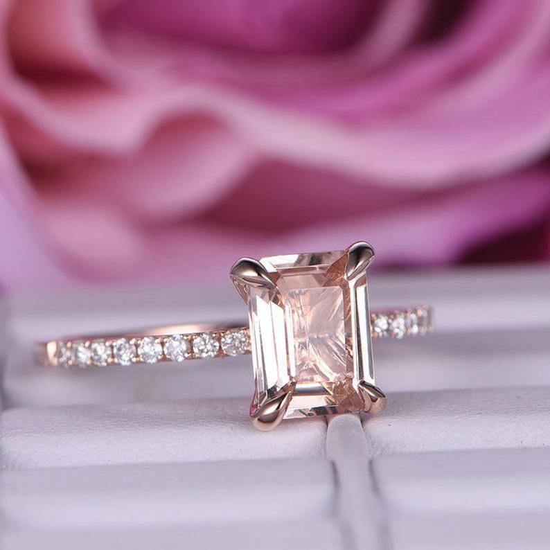 Women's Fresh Pink Artificial Diamond Ring