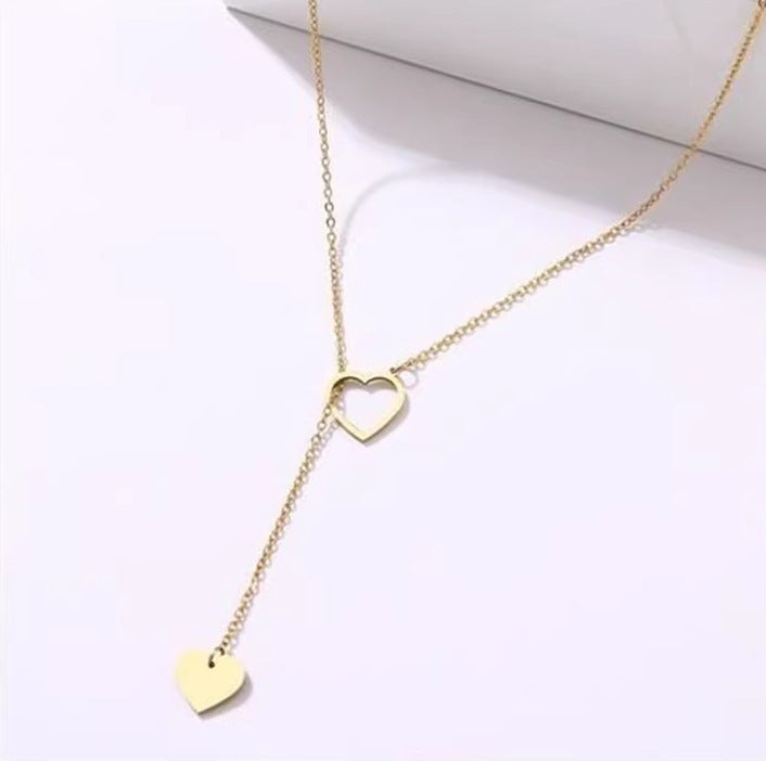 Creative Simple Heart Love Heart Pendant Women's Necklace